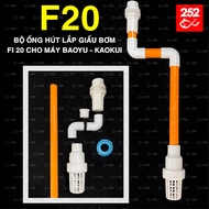 Orange F20 Straw Set (Printed Tube) Hidden Pump For Aquarium Filter