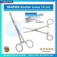 MARWA Straight Kocher / Kocher Haemostatic Forceps / 14cm Kocher Clamp