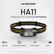 NITECORE LED Headlamp Lightweight AA Battery 240lm HA11