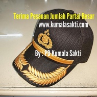Topi Jaring Polisi Pamen Coklat|Topi Jala|Kaos Polisi|Rompi Polisi|Tas