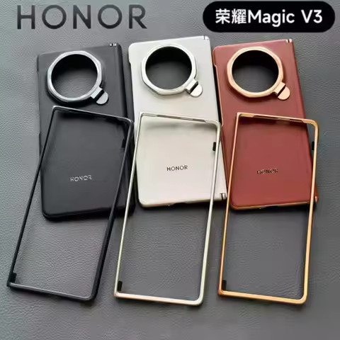 Original Leather Phone Case For Honor Magic V3 Shockproof Back Cover Bumper HONOR MagicV3 5G FCP-N49
