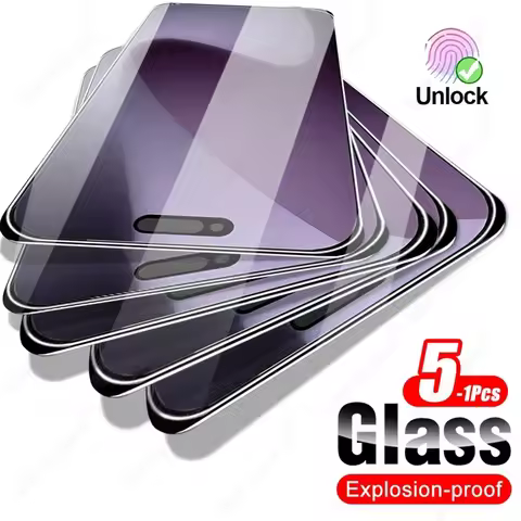 For iPhone 17 Pro Max Case 5-1Pcs Clear Crystal 9H Tempered Glass Cover iPhone17 i Phone 17e Air Pro