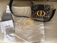 Dior 手袋 Christian Dior Oblique Montaigne 30 Canvas & Leather Shoulder bag Navy Blue Dior 經典老花手袋，配埋可拆