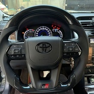 LC300GR Carbon Fiber Steering Wheel Water Transfer Carbon Fiber Modified Unique Sports Asian Dragon 