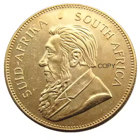 South Africa 1984 1 oz Proof Krugerrand Gold Plated Copy Coin
