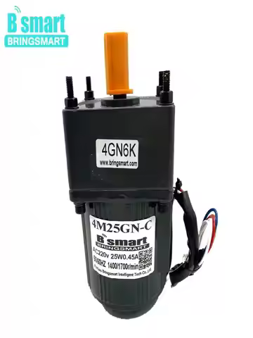 4M25GN-C Electric Motor 220V AC Geared Motor+Speed Controller Speed Regulation Reversible Reducer Mo