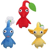 Pikmin Plush Toy Set (Red Pikmin, Blue Pikmin, Yellow Pikmin) Height: 17cmDirect From Japan
