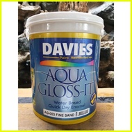 ♞,♘Aqua Gloss-it AG-003 Fine Sand 4L Davies Aqua Gloss It Water Based Enamel Paint 4 Liters 1 Gallo