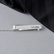 素面單鑽領帶夾 925純銀