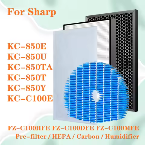 FZ-C100HFE FZ-C100DFE HEPA Carbon Filter FZ-C100MFE Humidifier Filter for Sharp Air Purifier KC-850E