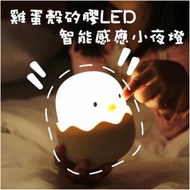 AKM - 雞蛋殼矽膠LED智能感應小夜燈 暖光【兒童床頭燈/小檯燈】