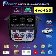 Toyota Innova 2007-2010 9" Android Player With Casing 4+64GB | Plug & Play CarPlay FM BT MP5