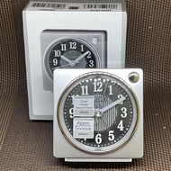 [TimeYourTime] Seiko Clock QHE197S Silver Analog Quartz Quiet Sweep Silent Snooze Alarm Clock QHE197