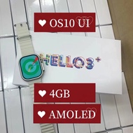 Hello Watch 3+ Smart Watch AMOLED 2023 New Upgraded Series 9 2.04 Inch 4GB Storage Compass Smartwatc