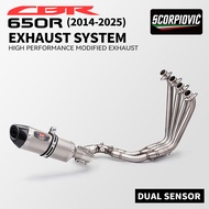 For CBR650R CBR650F CBR650 CB650F 2014-2025 Motorcycle Exhaust Tube Front Link Pipe Escape Full Syst