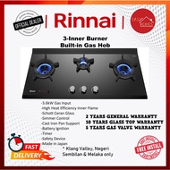 Rinnai RB-3CGT 3 INNER BURNER GAS HOB / Cooking Stove / Gas Stove / Electrolux Hob / Teka Hob / Rubi