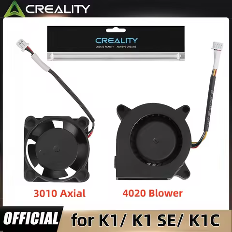 Creality Official K1 Series Extruder Fans, K1C DC 24V 4020 Blower Fan and 3010 Axial Cooling Fan for