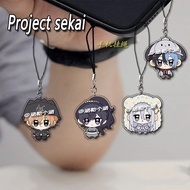 Anime Project Sekai Shinonome Akito Mobile Phone Chain Cosplay Cartoon Keychain Pendant Decoration B