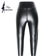 【Clearance】 Black PU Pants Women High Waist Skinny Push Up Leggings Elastic Stretch Pantalon Mujer D