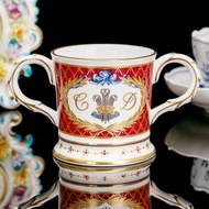 英國製Wedgwood Coalport皇家結婚1981紀念奢華骨瓷雙耳愛之杯