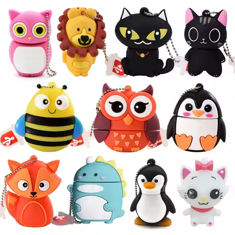 JASTER Owl Dinosaur Pen Drive 16GB Bee Fox Pendrive 8GB Cute Cartoon Animal USB Flash Drive 64GB Pen