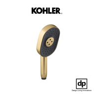 KOHLER หัวฝักบัว รุ่น [Statement/WaterMind Technology] สีทองปัดลาย แบบทรงรี ปรับสายน้ำได้ 3 แบบ K-28