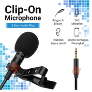 3.5mm Aux Audio Lightning Clip-On Microphone Mic Clip Youtuber