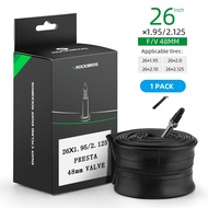 ROCKBROS Bike Inner Tube FV/AV Bicycle Tube Tire Mountain Bike Tyre Butyl Rubber 26/27.5 Presta Schr