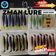 【8PCS 6cm 2g】Zman clone Soft Plastic fishing bait lure /Umpan casting haruan siakap toman
