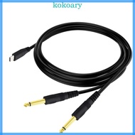 KOK 100cm Length Type C to 6 35mm 1 4Inch Double Male Cable Line Converter Cord for Home and Studio 
