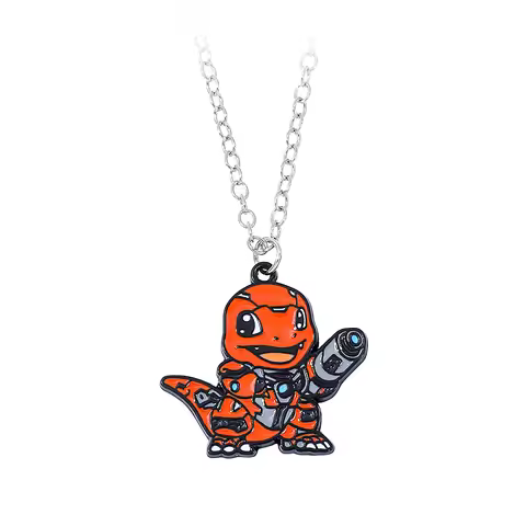 Pokemon Anime Pikachu Pendant Necklace Kawaii Squirtle Gengar Bulbasaur Charmander Neck Chain
