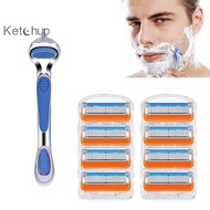 Ketchup1 Universal 5-Ply Manual Razor Blade Orange Blade 5-Ply Razor Men's Razor Nice