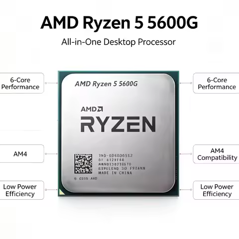 Low Consumption 65W R5 5600G Processor AM4 Interface Six-Core Twelve-Thread For Compact ITX Desktop 