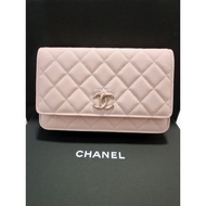 Chanel 23S Crystal Logo Wallet on Chain in Pink / LGHW