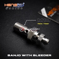 BANJO Bolt with NEPEL BLEEDER Bleding M10 Fine Thread Coarse/ Brake Master HENG Stainless Caliper/