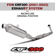 Motorcycle Full Systems Exhaust Muffler Header Pipe Exhaust For CRF300Rally Slip-onCRF300L CRF300 20