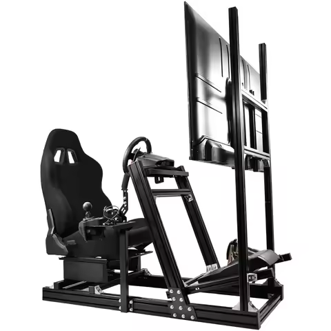 Aluminum Racing Cockpit: Monitor Stand, for Logitech/Thrustmaster/Fanatec (No Wheel/Pedals/Shifter),