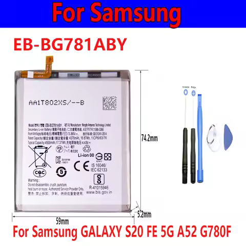Flash sales New EB-BG781ABY 4500mAh rechargeable batteries For Samsung GALAXY S20 FE 5G A52 G780F+TO