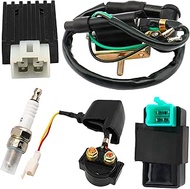 5- Pin CDI Box/Ignition Coil/Voltage Regulator/Solenoid Relay/A7TC Spark Plug Kit For Chinese Atv Di