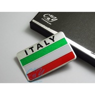 3D Metal Italy Italian Flag Badge Emblem Decals Sticker