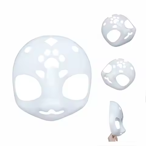 Kawaii 3D Cosplay Kigurumi Base Beast Skull Mask Animal Plastic Fursuit Head Base DIY Fursuit Mask A