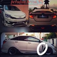 carbon fiber limited tepi pintu bezza myvi saga alza fender cover bodykit murah betong bodykit fander cover