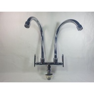 Double sink faucet, 2-drawer sink faucet, cold sink faucet with 2 powerful faucet heads, good to use