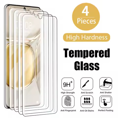 4pcs Proective Glass for Huawei P50 P40 P30 Mate 30 20 Lite P20 Pro P Smart S Z 2021 2020 2019 Glass