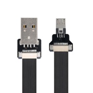 MICRO USB Black Detachable FPC Flat Cable USB2.0 Male Female USB-C Flexible Flat Cable Charging Data