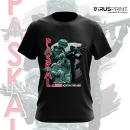 LIMITED EDITION | TSHIRT PASKAL | TSHIRT PASKAU | PREMIUM COTTON 190GSM | DTF | VIRUS PRINT | EXXT A