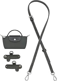 Umiup Cowhide Leather Purse Strap Replacement Crossbody Handbag for Longchamp Pouch With Handle Mini