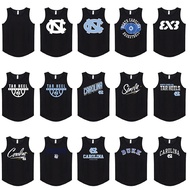 American Sports Vest Men Sleeveless 3X3 North Carolina University Basketball Shooting Training Suit 