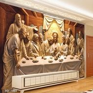 HEMAT WALLPAPER DINDING CUSTOM 3D KRISTEN LUKISAN TUHAN YESUS GAMBAR