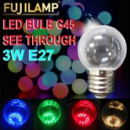 [Local Seller] LED COLOUR BULB SEE THROUGH 3W E27 Lampu Comel Boleh Random Colour (Lampu Raya)